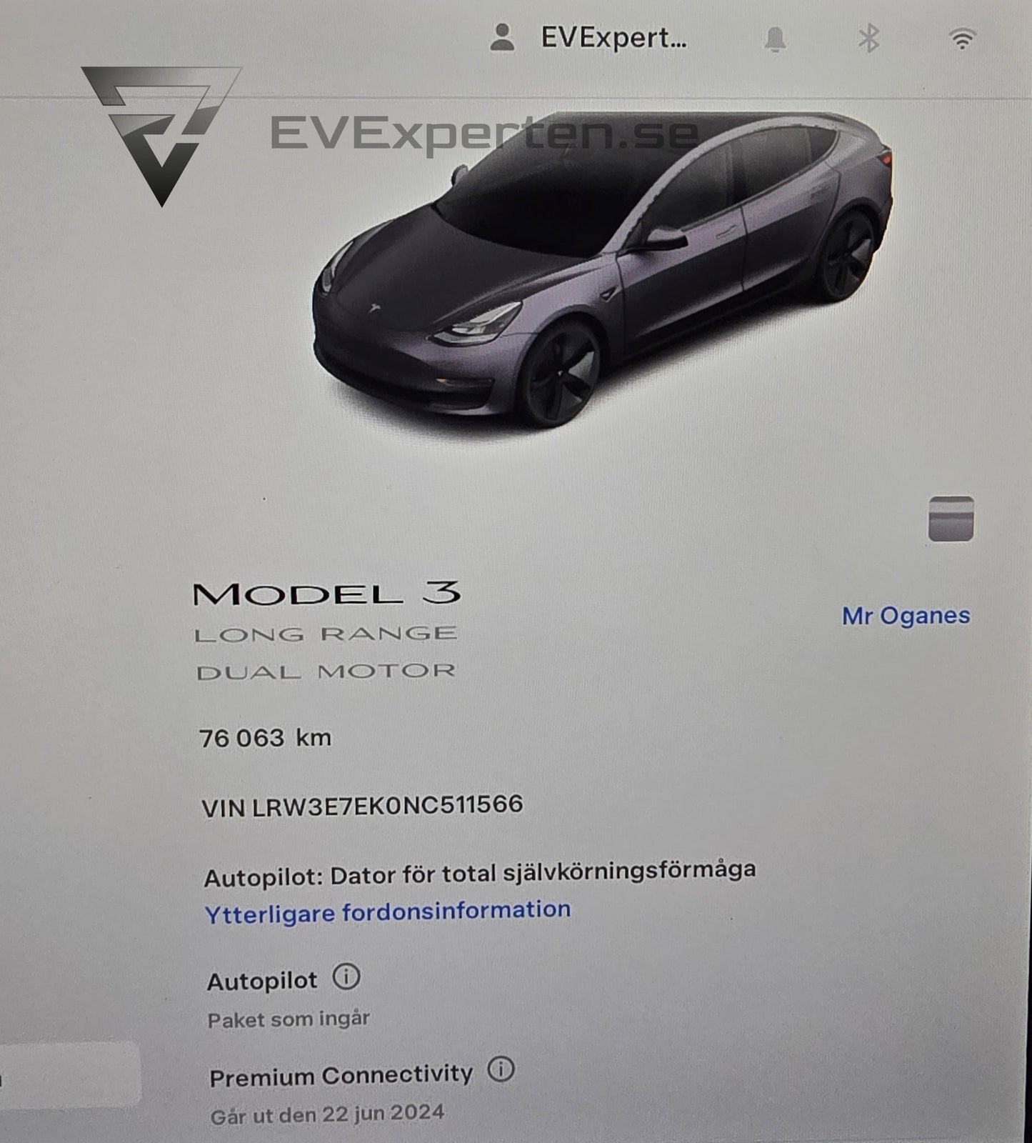 Reservationsavgift - Tesla Model 3 Long Range - Refresh och Ryzen - 2022