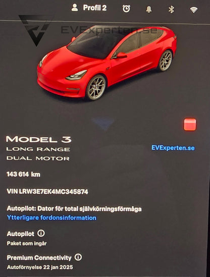 Reservationsavgift - Tesla Model 3 Long Range AWD - Full Refresh - 2021