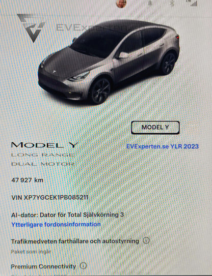 Deposition - Tesla Model Y Long Range AWD - Folierad, Ryzen & Dragkrok - 2023
